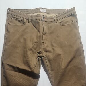 Weatherproof Vintage Tan Fleece Lined Canvas Pants